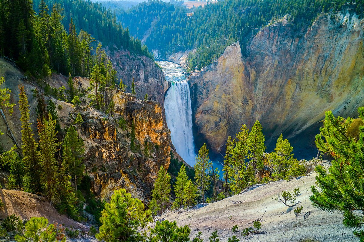 Great Falls of the Yellowstone in Wyoming