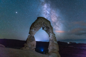 Arches National Park with Stars at Night