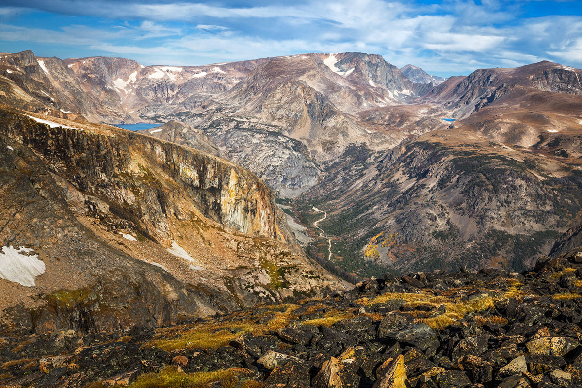 View of Beartooth Wilderness and Highway in Montana