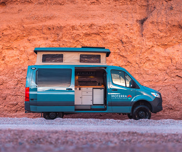Moterra Campervans Pop-Top Classic 4x4 Luxury Sprinter Van Rental with Maximum Storage