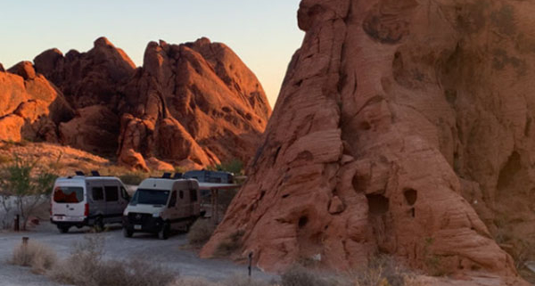 Pair of Moterra Sprinter Campervans on Bryce and Zion National Parks Road Trip