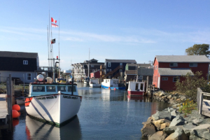 Boats in Fisherman's Cove in Halifax, Nova Scotia, Canada