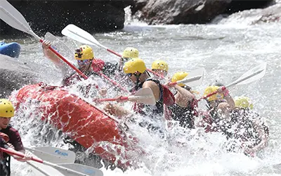 Whitewater Rafting Group on Raft Near Canyonlands National Park