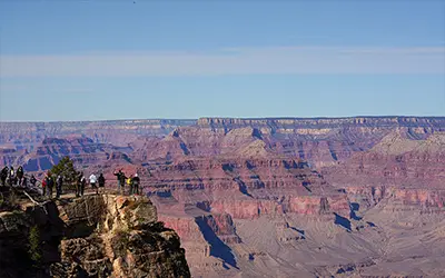 People on Overlook on the South Rim of the Grand Canyon