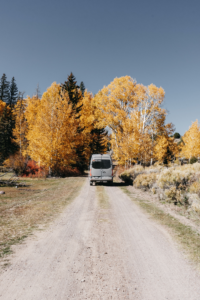 utah in fall with van