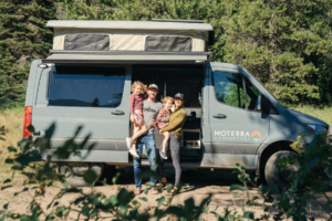 happy family in yellowstone and the tetons